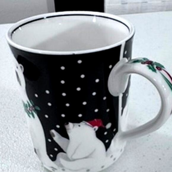 "NORITAKE" Epoch Christmas Party Mug Polar Bears,Micro, Oven, and Dish. Safe - Picture 4 of 7
